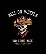 Skeleton Stagecoach Hell on Wheels Mens T-Shirt - - Riot Society