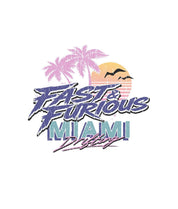 Fast & Furious Miami Drifting Mens T-Shirt - White - - Riot Society