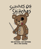 Dro x Riot Society Snitches Get Stitches Mens Hoodie - - Riot Society