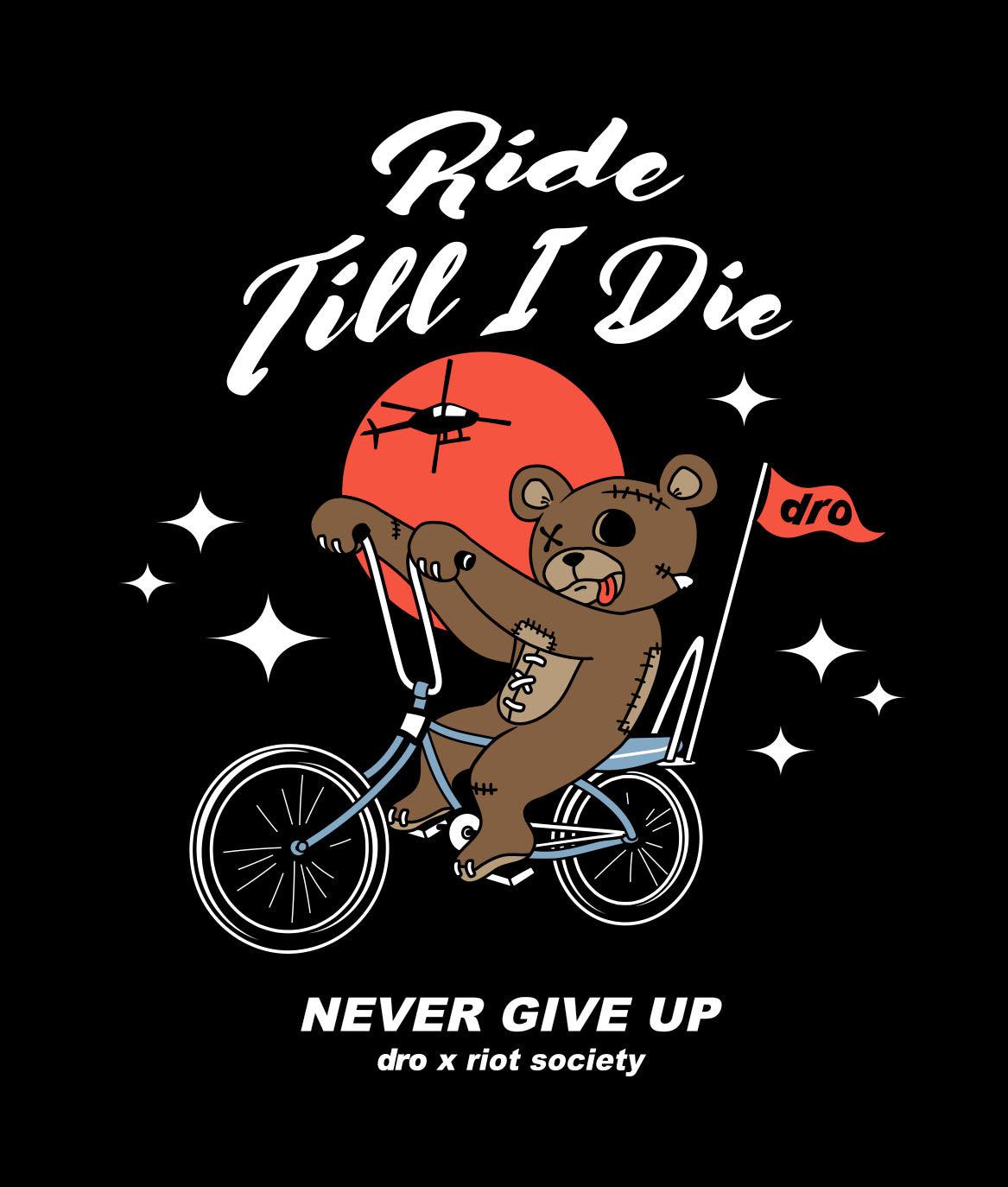 Dro x Riot Society Ride Till I Die Mens Long Sleeve T-Shirt - - Riot Society