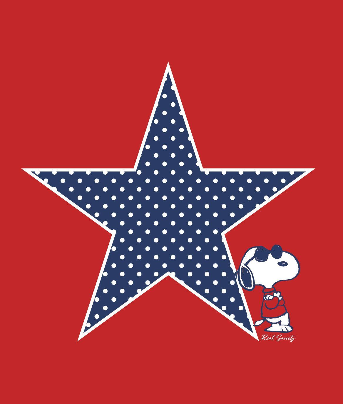 Peanuts Snoopy USA Puff Womens Matching Set - Red - - Riot Society