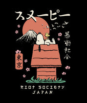Peanuts Snoopy Doghouse Japan 2.0 Mens Hoodie - Black - - Riot Society