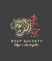 Japan Feeling Lucky Tiger Puff Premium Wash Mens T-Shirt - - Riot Society