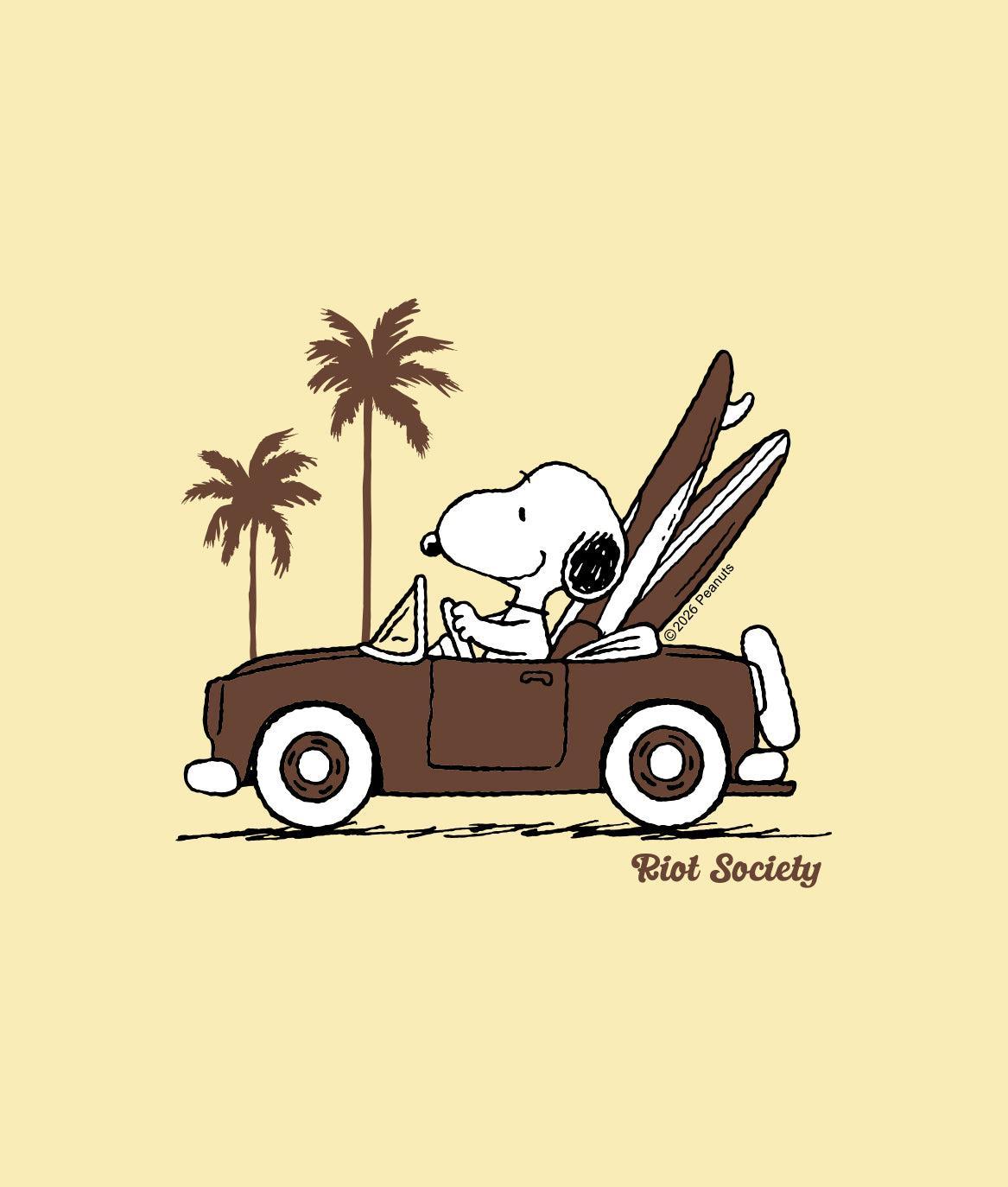 Peanuts Snoopy Gone Surfing Puff Womens Matching Set - - Riot Society