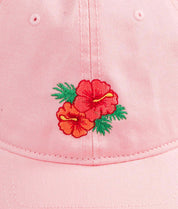 Hibiscus Embroidered Dad Hat - - Riot Society