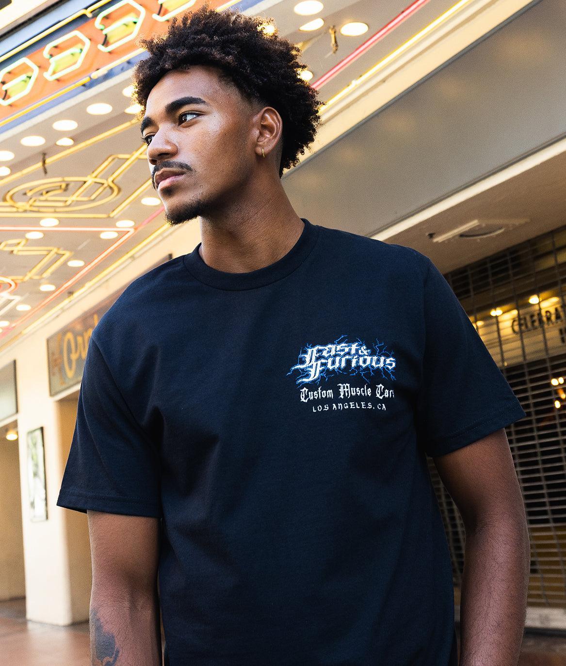 Fast & Furious Custom Muscle Cars Mens T-Shirt - Black