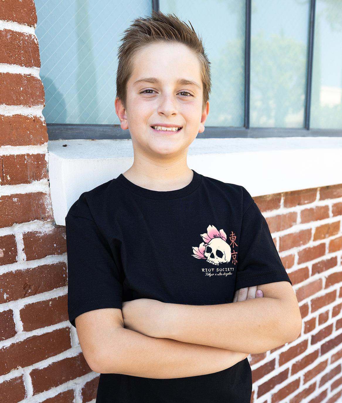 Japan Koi Tattoo Blossom Boys Tee - Black