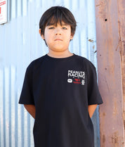 Peanuts Snoopy & Woodstock Racing Team Boys Tee - Black