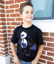 Panda Skeleton Space Bubbles Boys Tee