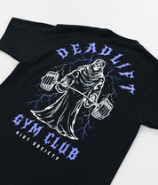 Reaper Deadlift Gym Club Heavyweight Boxy Mens T-Shirt - Jet Black