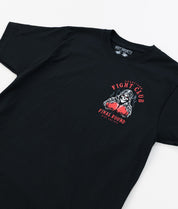 Reaper Graveyard Fight Club Heavyweight Boxy Mens T-Shirt - Jet Black