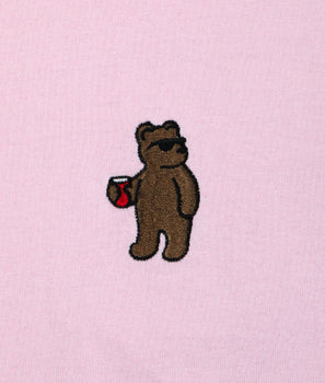 Riot Bear Embroidered Mens T-Shirt