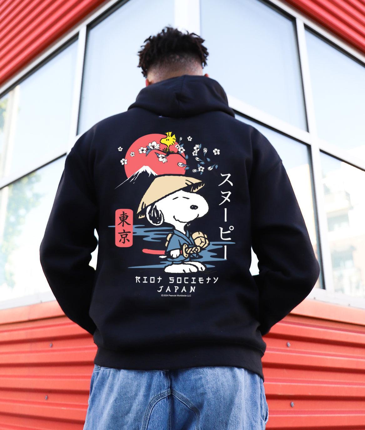 Peanuts Snoopy & Woodstock Samurai Mens Hoodie - - Riot Society