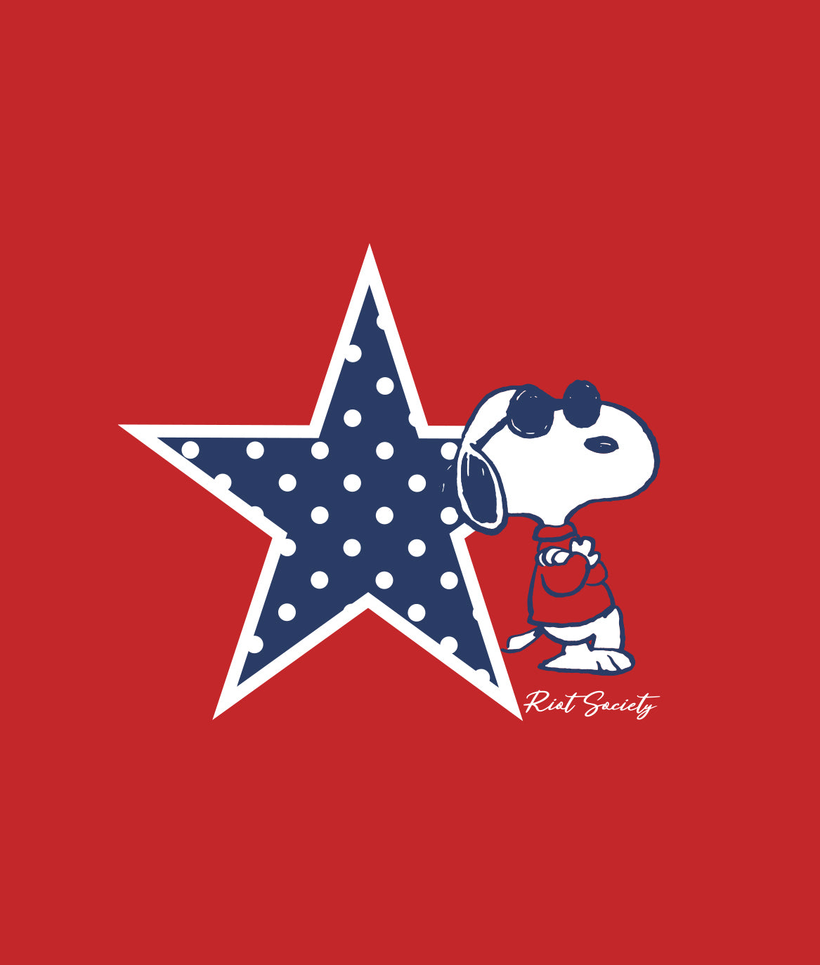 Peanuts Snoopy USA Womens Puff Shorts - Red