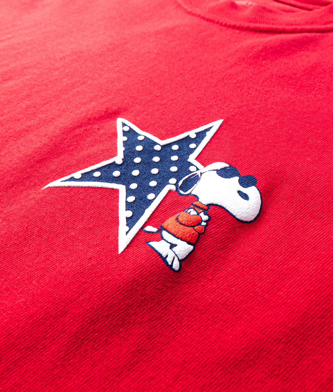 Peanuts Snoopy USA Puff Boyfriend Tee - Red
