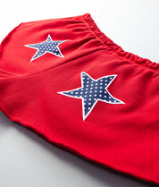 Peanuts Snoopy USA Womens Puff Shorts - Red