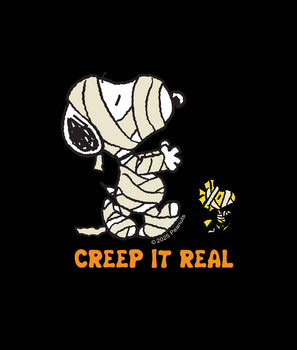 Peanuts Snoopy & Woodstock Mummy Womens Tee