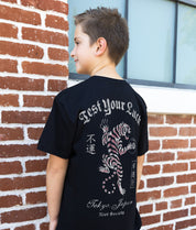 Japan Test Your Luck Tiger Boys Tee - Black