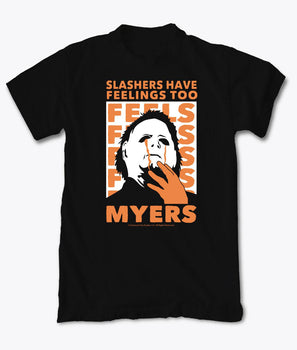 Halloween Michael Myers Slashers Have Feelings Too Mens T-Shirt - S - Riot Society