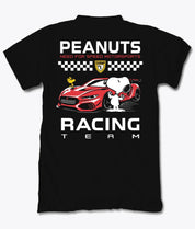 Peanuts Snoopy & Woodstock Racing Team Kids Tee - Black - S - Riot Society