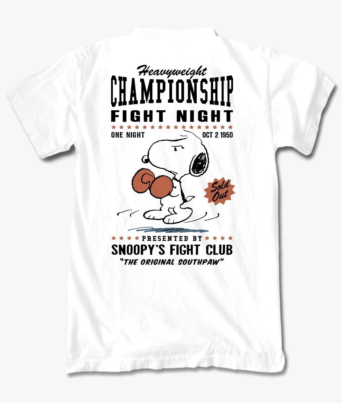 Peanuts Snoopy’s Championship Fight Night Kids Tee - S - Riot Society