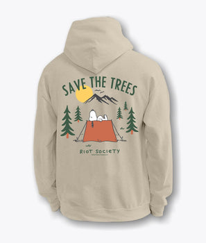 Peanuts Snoopy Save the Trees Mens Hoodie - S - Riot Society