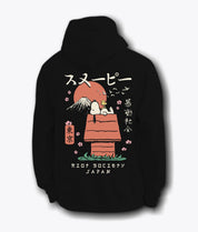Peanuts Snoopy Doghouse Japan 2.0 Mens Hoodie - Black - S - Riot Society
