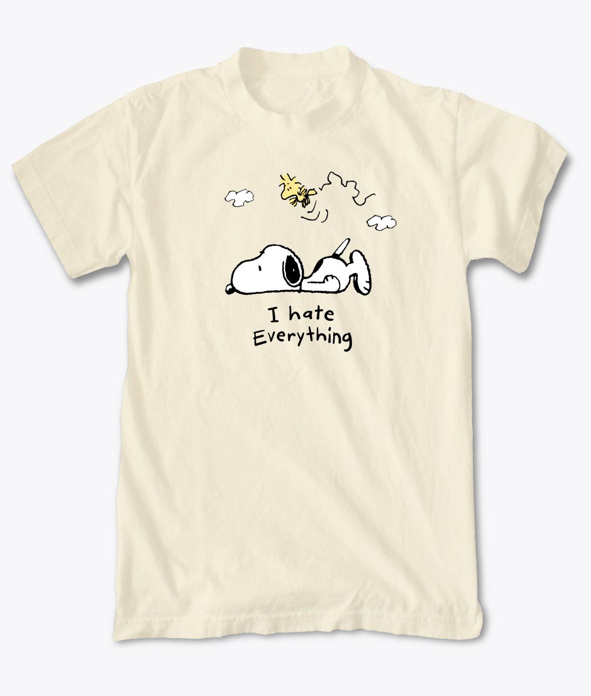 Peanuts Snoopy & Woodstock I Hate Everything Mens T-Shirt - S - Riot Society