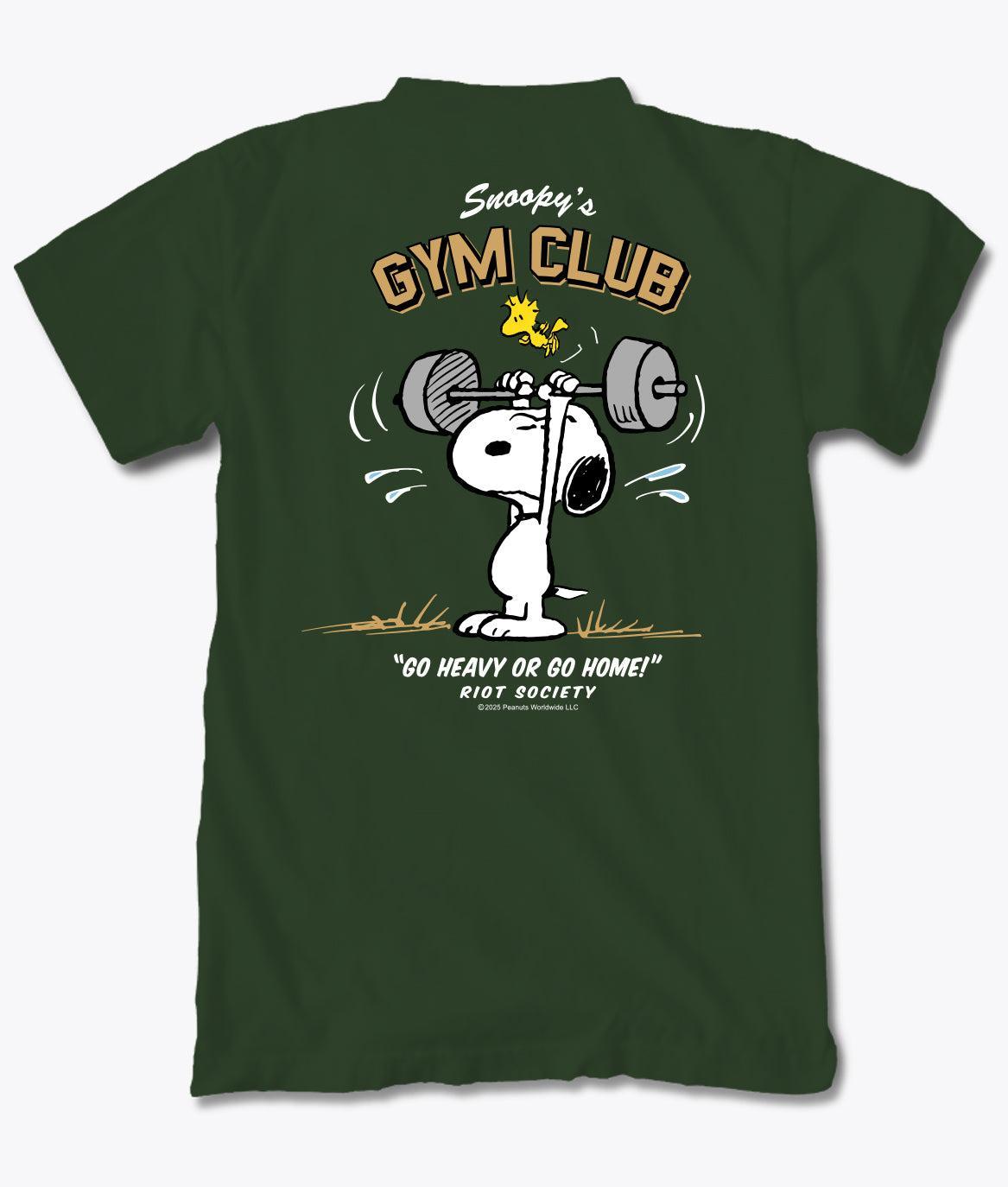 Peanuts Snoopy's Gym Club Mens T-Shirt - S - Riot Society
