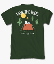 Peanuts Snoopy Save the Trees Mens T-Shirt - S - Riot Society