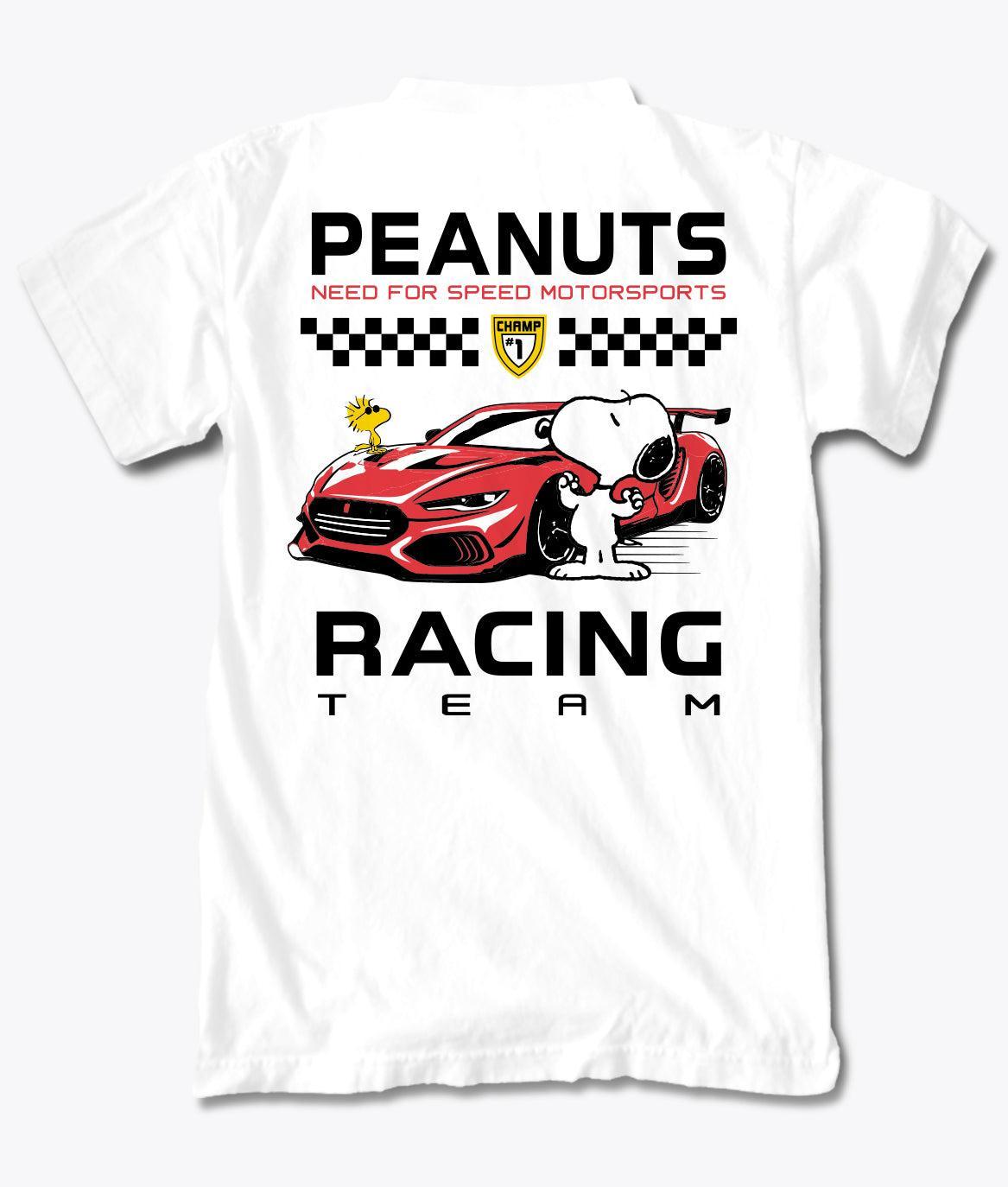Peanuts Snoopy & Woodstock Racing Team Mens T-Shirt - S - Riot Society