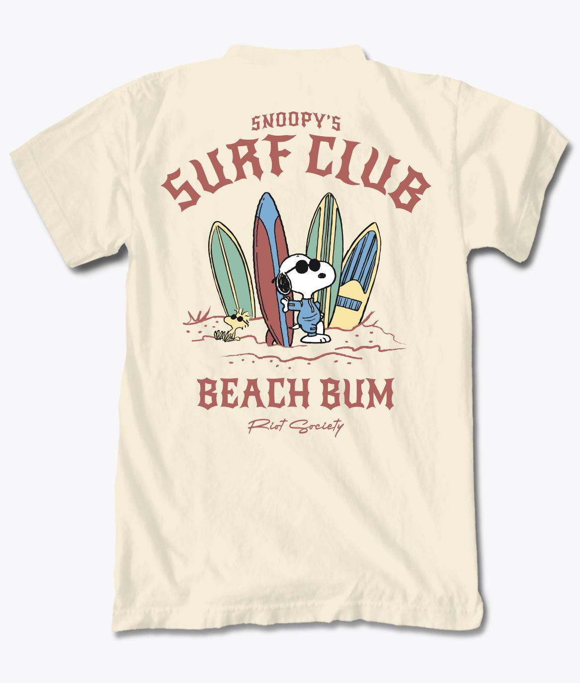 Peanuts Snoopy & Woodstock Surf Club Mens T-Shirt - S - Riot Society