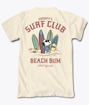Peanuts Snoopy & Woodstock Surf Club Mens T-Shirt - Natural - S - Riot Society