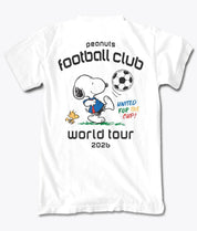 Peanuts Snoopy & Woodstock FC Soccer Mens T-Shirt - White - S - Riot Society