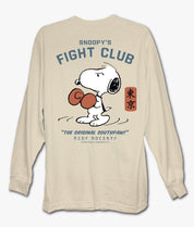 Peanuts Snoopy's Fight Club Mens Long Sleeve T-Shirt - S - Riot Society