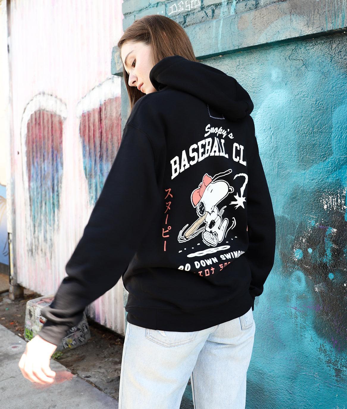 Peanuts Snoopy's Baseball Club Womens Hoodie - S - Riot Society