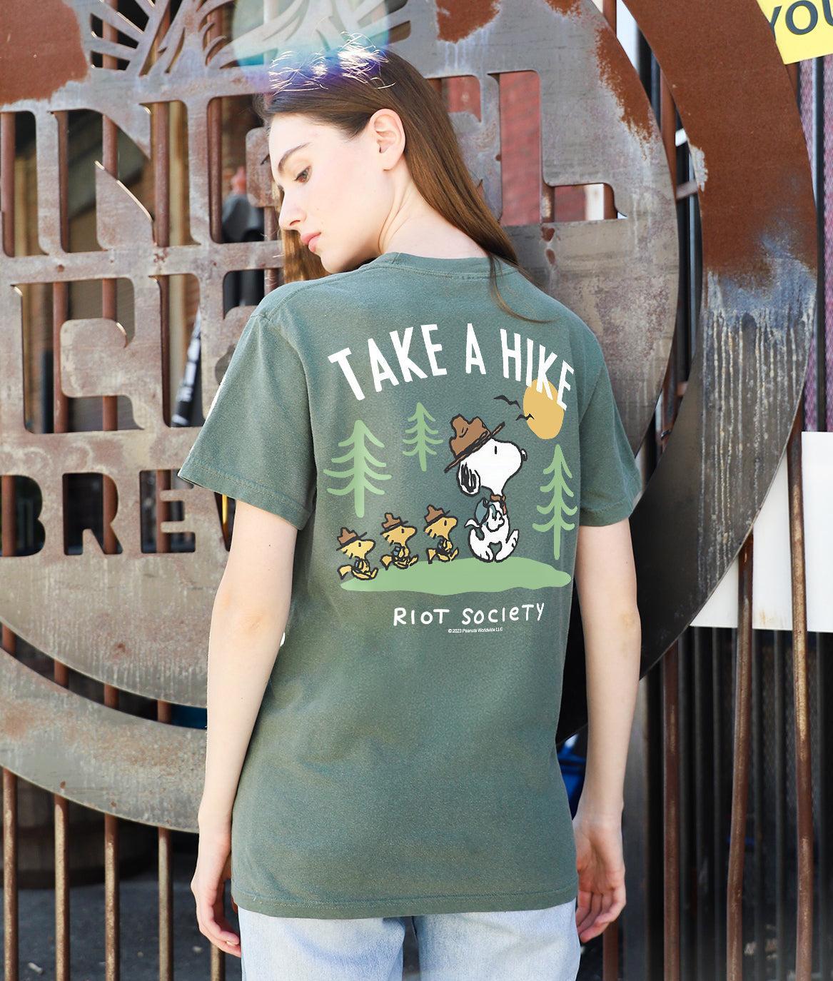 Peanuts Snoopy Take a Hike Boyfriend Tee - S - Riot Society