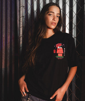Peanuts Snoopy Doghouse Japan Womens Tee - S - Riot Society
