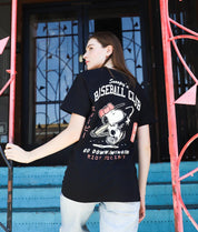 Peanuts Snoopy's Baseball Club Womens Tee - S - Riot Society