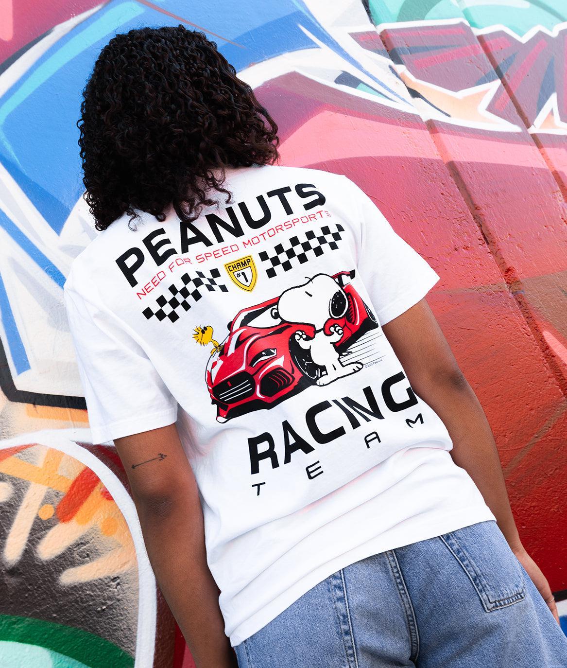 Peanuts Snoopy & Woodstock Racing Team Boyfriend Tee - S - Riot Society