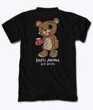 Party Animal Teddy Bear Boys Tee - S - Riot Society