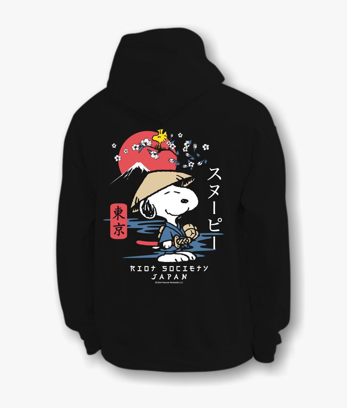 Peanuts Snoopy & Woodstock Samurai Mens Hoodie - S - Riot Society