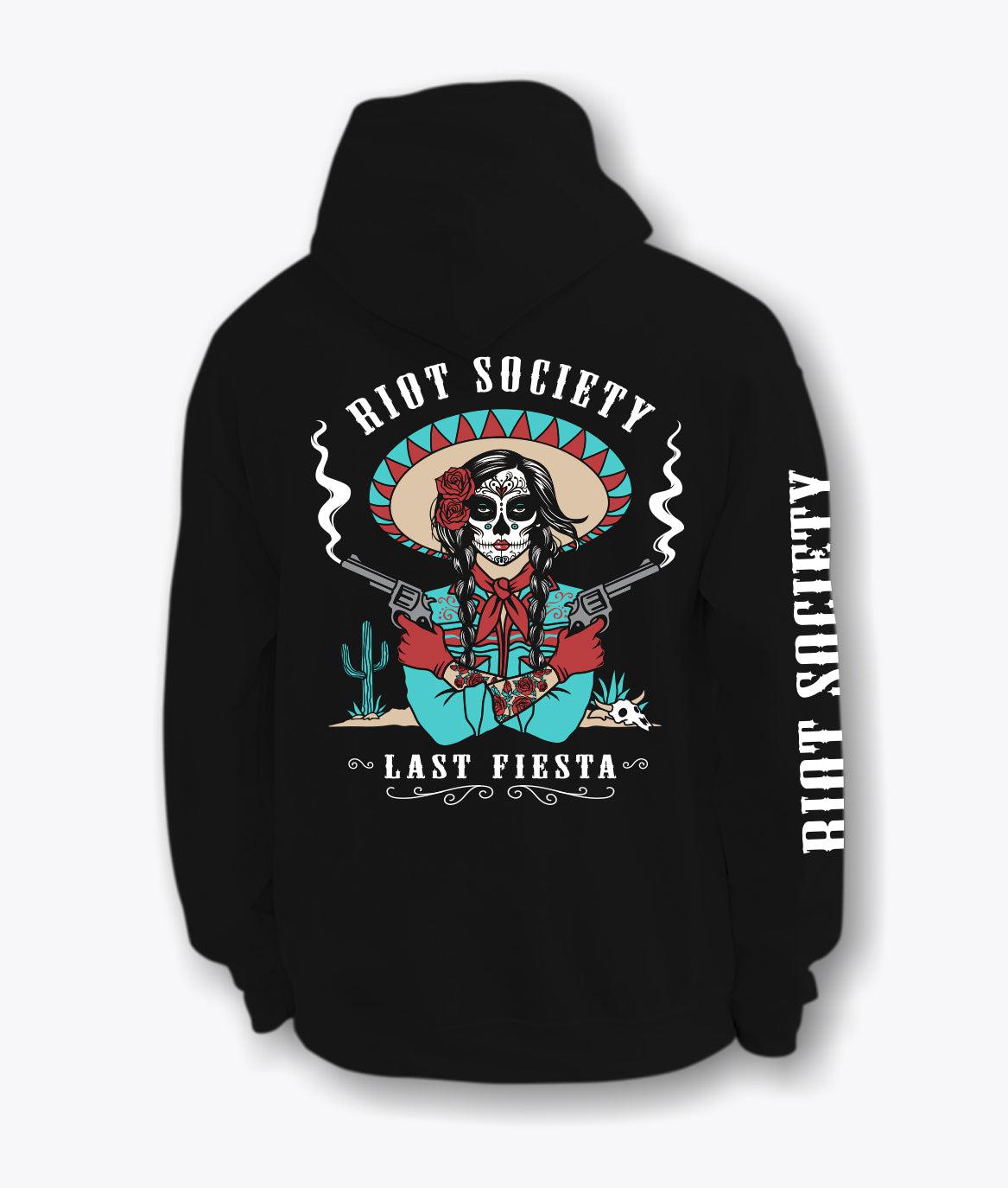 The Last Fiesta Vaquera Cowgirl Mens Hoodie - S - Riot Society