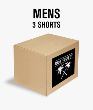 3 Embroidered Mens Fleece Shorts Mystery Box - S - Riot Society