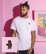 Riot Bear Embroidered Mens T-Shirt - S - Riot Society
