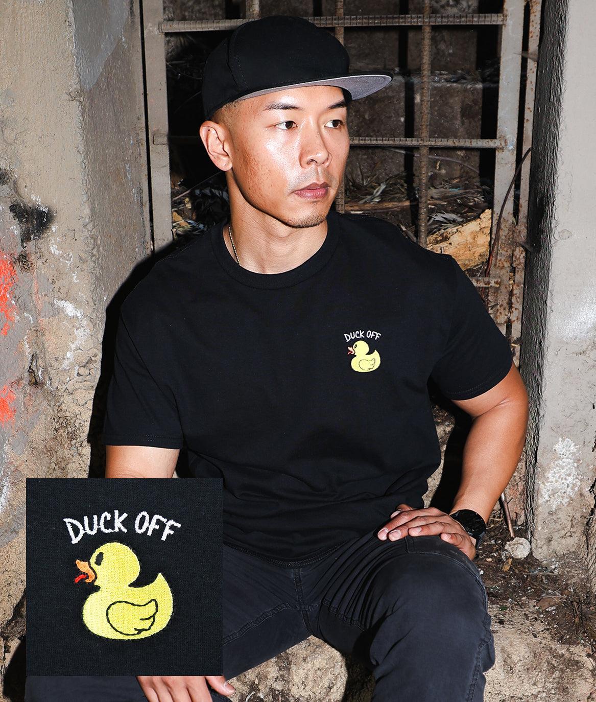 Duck Off Embroidered Mens T-Shirt - S - Riot Society