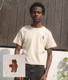 Riot Bear Embroidered Mens T-Shirt - S - Riot Society