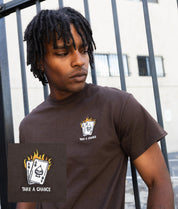 Take a Chance Cards Embroidered Mens T-Shirt - S - Riot Society
