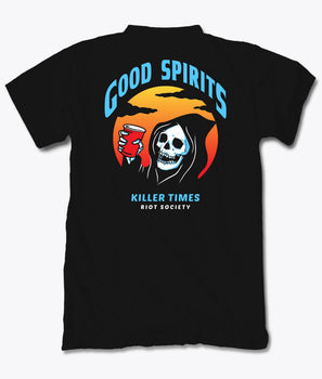 Good Spirits Reaper Mens T-Shirt - S - Riot Society