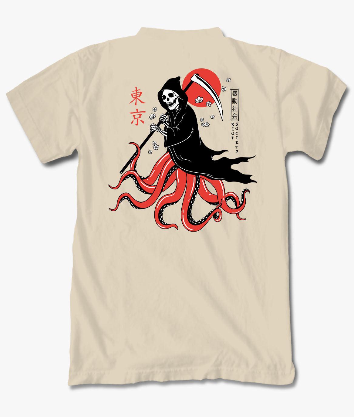 Reaper Octopus Mens T-Shirt - S - Riot Society